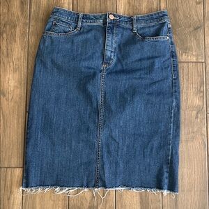 a.n.a Blue Denim Skirt